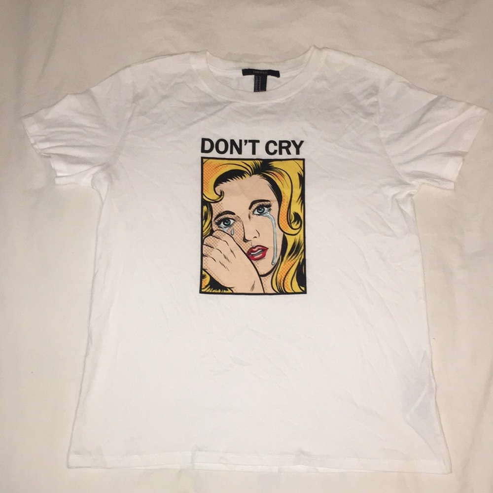 White graphic tee